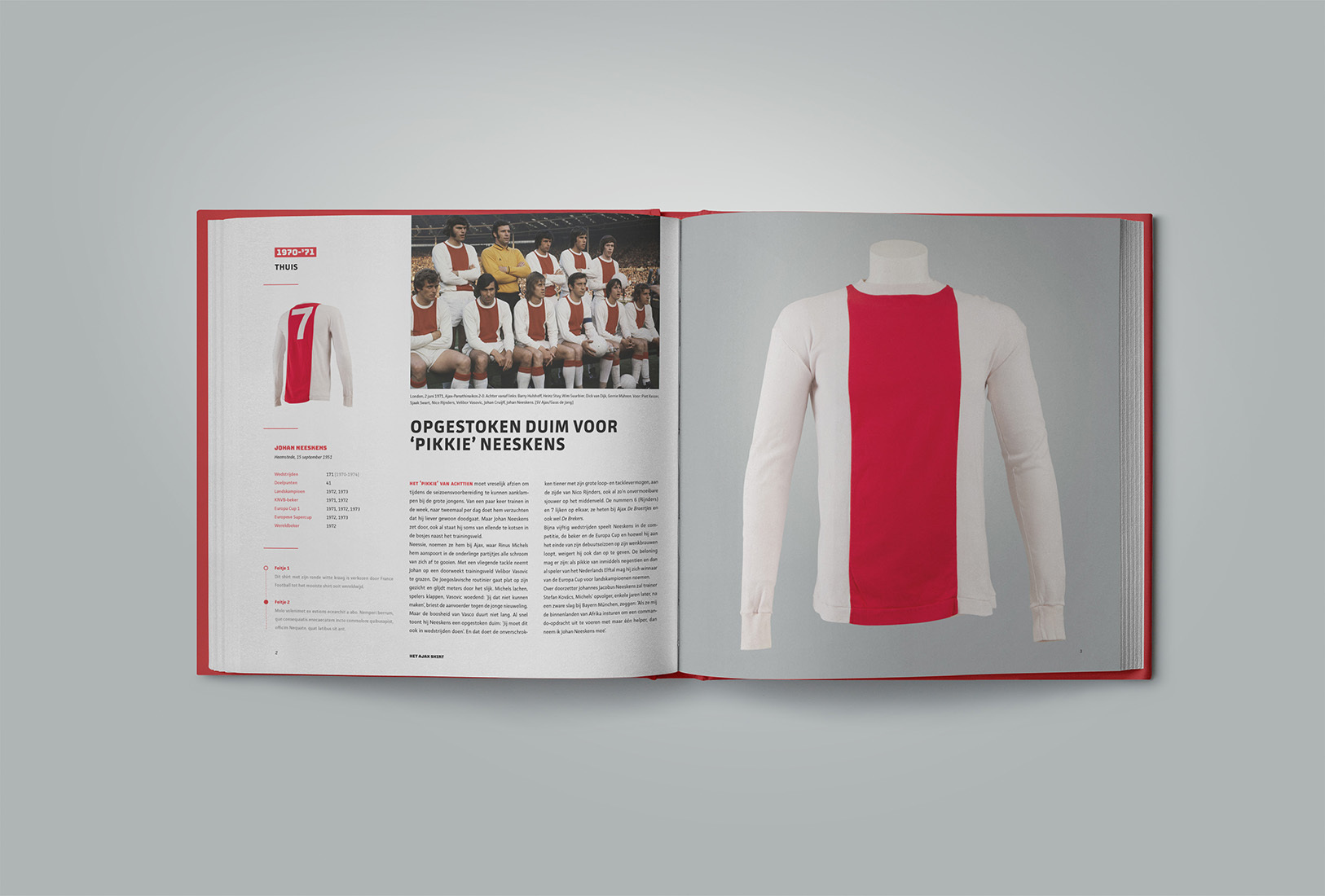 meubilair Hechting Stap Boek 'Het Ajax Shirt DE GLORIE VAN ROOD & WIT' - mijn Amstelveen